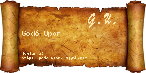 Godó Upor névjegykártya